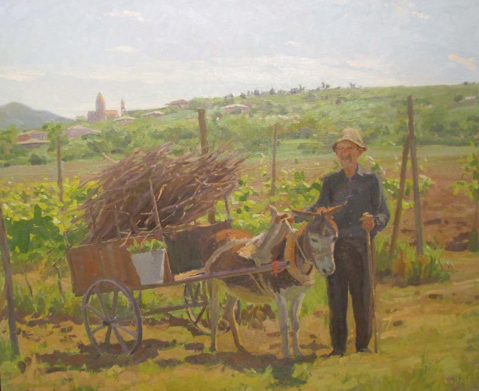 Peasant with Cart by Ilya Yatsenko